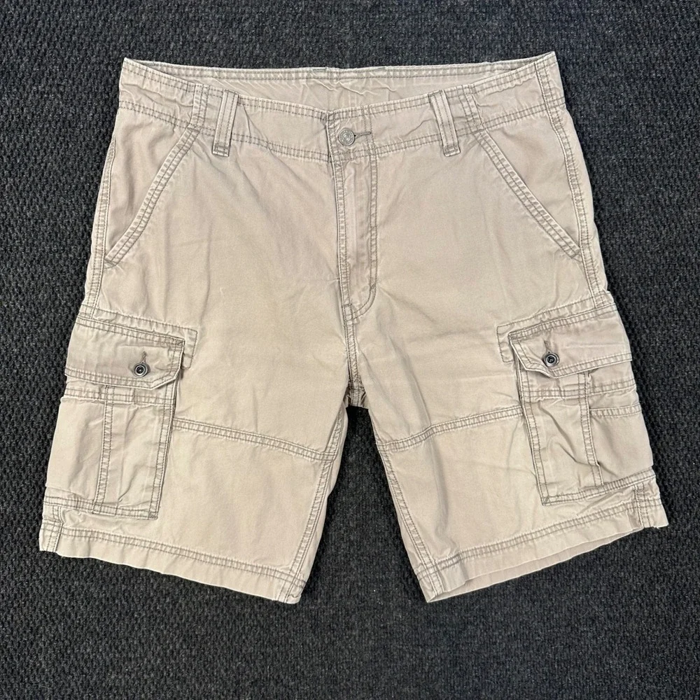 Levis Y2K Cargo Shorts Men 36 Tan Khaki 10